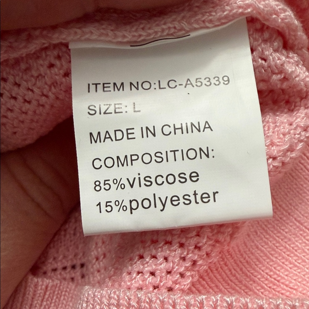 Lizette Collection vintage-style, long-sleeve knit polo women’s sweater. - Picture 6 of 7